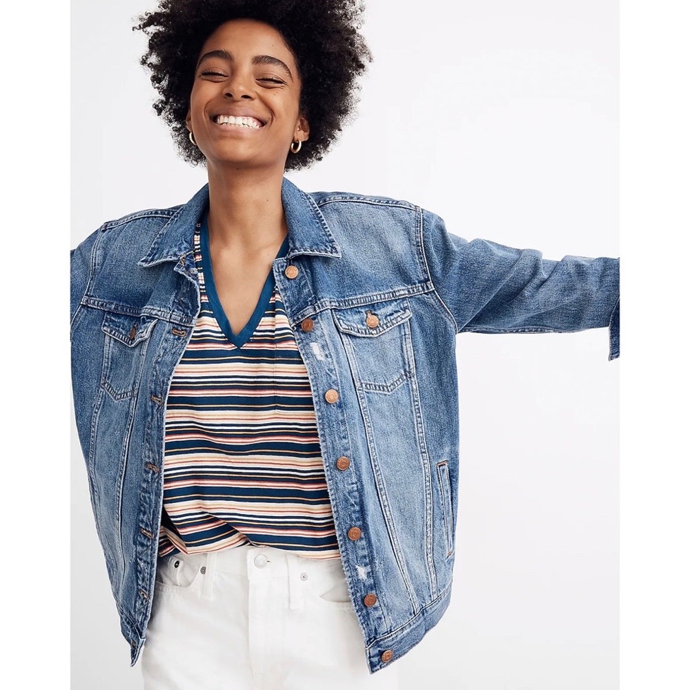Madewell The Oversized Jean Jacket in Wortham Wash